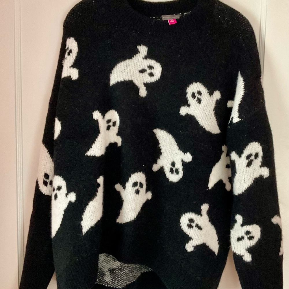 Vince Camuto Black and White Ghost Sweater
